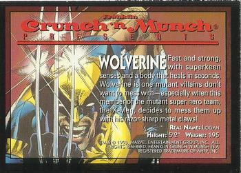1993 Crunch 'N Munch Marvel Super Heroes #NNO Wolverine Back