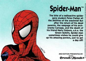 1994 Crunch 'N Munch Marvel Super Heroes #NNO Spider-Man Back