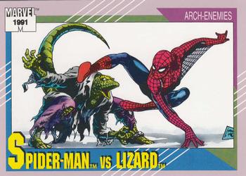 1991 Impel Marvel Universe II #112 Spider-Man vs. Lizard Front