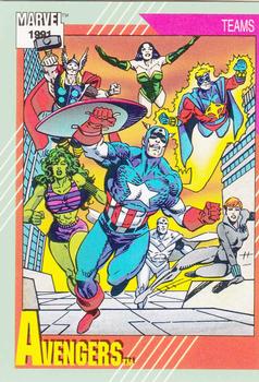 1991 Impel Marvel Universe II #151 The Avengers Front