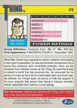 1991 Impel Marvel Universe II #3 Thing Back