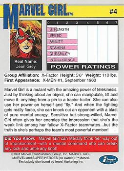 1991 Impel Marvel Universe II #4 Marvel Girl Back