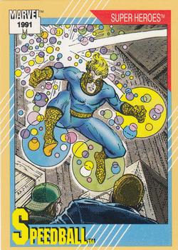 1991 Impel Marvel Universe II #34 Speedball Front