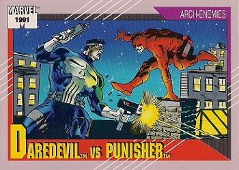 1991 Impel Marvel Universe II #116 Daredevil vs. Punisher Front