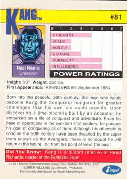 1991 Impel Marvel Universe II #81 Kang Back