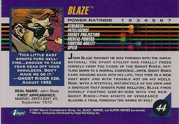 1992 Impel Marvel Universe #44 Blaze Back