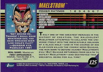 1992 Impel Marvel Universe #125 Maelstrom Back