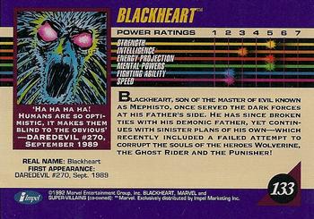 1992 Impel Marvel Universe #133 Blackheart Back