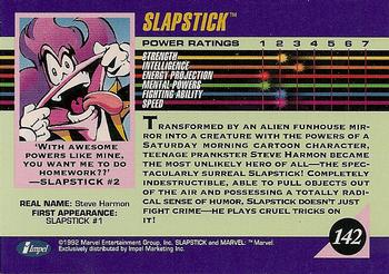 1992 Impel Marvel Universe #142 Slapstick Back