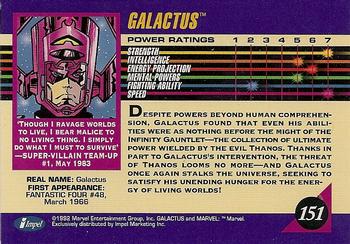 1992 Impel Marvel Universe #151 Galactus Back