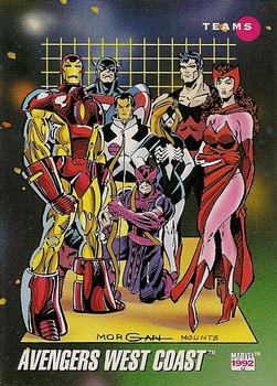 1992 Impel Marvel Universe #176 Avengers West Coast Front