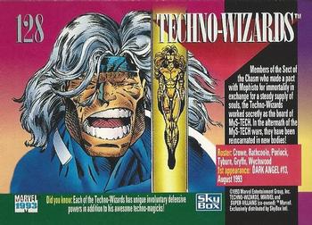 1993 SkyBox Marvel Universe #128 Techno Wizards Back