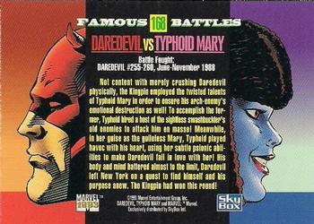 1993 SkyBox Marvel Universe #168 Daredevil / Typhoid Mary Back