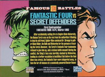 1993 SkyBox Marvel Universe #174 Fantastic Four / Secret Defenders Back