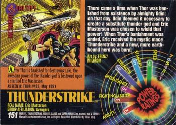 1994 Fleer Marvel Universe #151 Thunderstrike Back