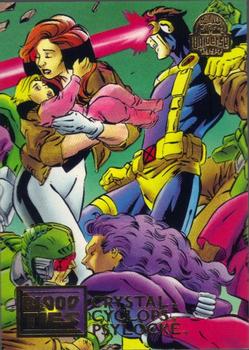 1994 Fleer Marvel Universe #29 Crystal, Cyclops & Psylocke Front