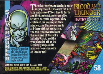 1994 Fleer Marvel Universe #58 Silver Surfer Back