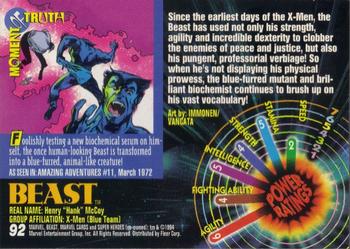 1994 Fleer Marvel Universe #92 Beast Back
