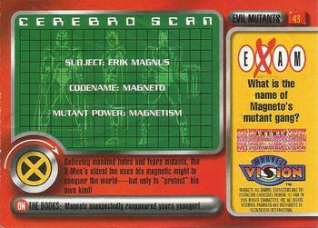 1996 Fleer/SkyBox Marvel Vision #43 Magneto Back