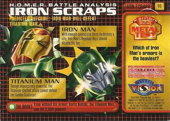 1996 Fleer/SkyBox Marvel Vision #99 Iron Man vs. Titanium Man Back