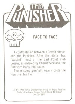 1988 Comic Images The Punisher: The Whole Tough Tale #20 Face to Face Back