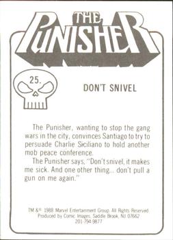 1988 Comic Images The Punisher: The Whole Tough Tale #25 Don't Snivel Back