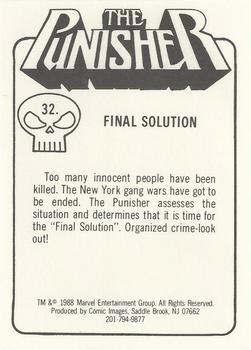 1988 Comic Images The Punisher: The Whole Tough Tale #32 Final Solution Back