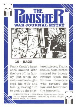 1992 Comic Images Punisher Guts and Gunpowder (Punisher War Journal) #10 Rage Back