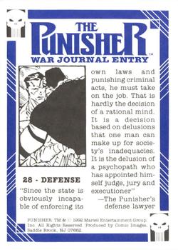 1992 Comic Images Punisher Guts and Gunpowder (Punisher War Journal) #28 Defense Back