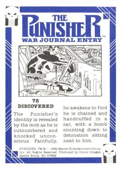 1992 Comic Images Punisher Guts and Gunpowder (Punisher War Journal) #78 Discovered Back