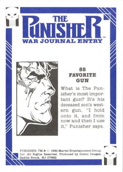 1992 Comic Images Punisher Guts and Gunpowder (Punisher War Journal) #85 Favorite Gun Back