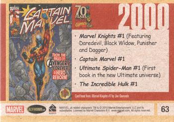 2010 Rittenhouse 70 Years of Marvel Comics #63 2000 Back