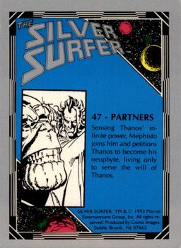 1992 Comic Images The Silver Surfer #47 Partners Back