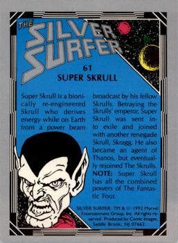 1992 Comic Images The Silver Surfer #61 Super Skrull Back