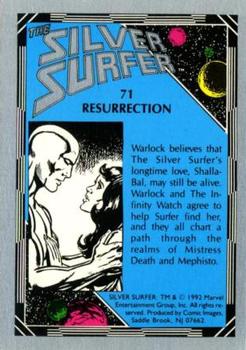1992 Comic Images The Silver Surfer #71 Resurrection Back