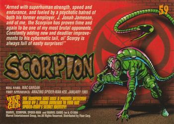 1994 Fleer The Amazing Spider-Man #59 Scorpion Back