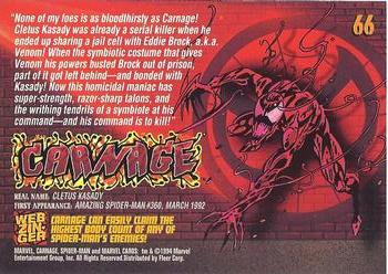 1994 Fleer The Amazing Spider-Man #66 Carnage Back