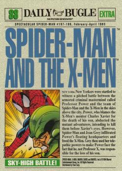 1994 Fleer The Amazing Spider-Man #88 Spider-Man & X-Men Back