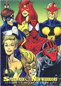 1994 Fleer The Amazing Spider-Man #95 Spider-Man & New Warriors Front