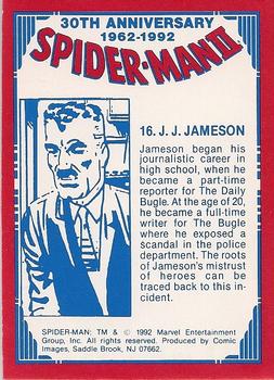 1992 Comic Images Spider-Man II: 30th Anniversary 1962-1992 #16 J. J. Jameson Back