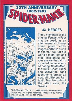 1992 Comic Images Spider-Man II: 30th Anniversary 1962-1992 #83 Heroes Back