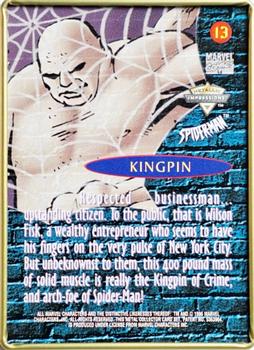 1996 Metallic Impressions Spider-Man #13 Kingpin Back