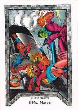 1990 Comic Images Spider-Man Team-Up #8 Ms. Marvel Front