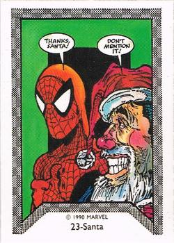 1990 Comic Images Spider-Man Team-Up #23 Santa Front