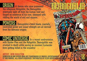 1995 Fleer Ultra Spider-Man #18 Demogoblin Back