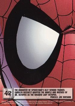 1997 Ultra Spider-Man #42 Carolyn Trainer Back