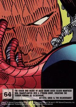 1997 Ultra Spider-Man #64 Silvermane Back