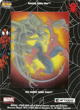 2002 ArtBox Spider-Man FilmCardz #7 Spider-Man vs. Spider Slayer Back