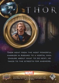 2011 Upper Deck Thor #39 Thor went from the most powerful warrior in Asg Back