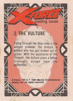 1991 Comic Images X-Force #2 The Vulture Back